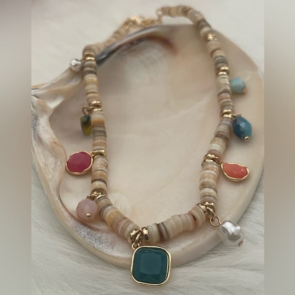 Gold-Tone Mixed Charm Beaded
Statement Necklace, 17" + 3" extender - Picture 5 of 12